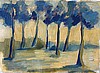 blue trees