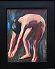 crouching nude