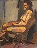 Figure seated right
