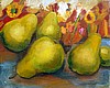 pears with flowers